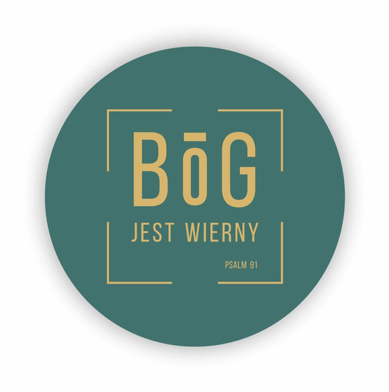 Podstawka korkowa okrągła - Bóg jest wierny