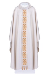 Ornat złoty bogato haftowany dekorowany kamieniami