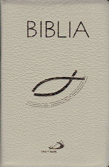 Biblia z rybką z suwakiem ecru