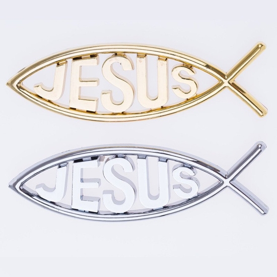 Rybka na auto z napisem Jesus
