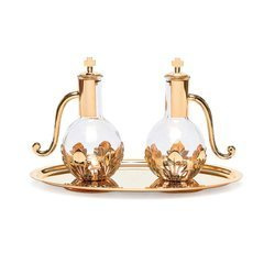 Ampułki na tacy metalowej 20 x 9,5 cm