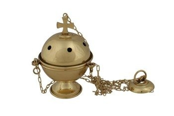 Trybularz średni z blachy mosiężnej.