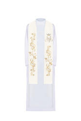 Stuła haftowana Maryjna