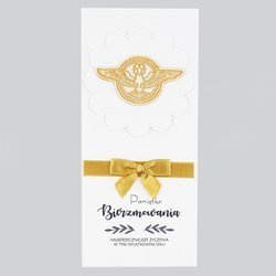 Kartka Pamiątka Bierzmowania - złoty