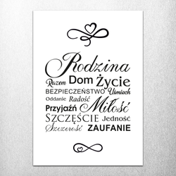 Plakat - Rodzina, dom, miłość