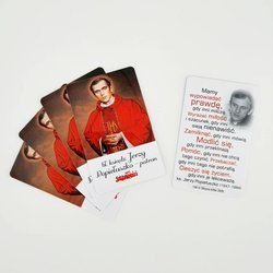 Obrazek plastikowy z modlitwą bł. ksiądz Jerzy Popiełuszko - patron Solidarności 