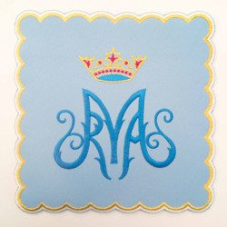 Palka haftowana Maryjna z koroną