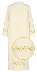 Alba kapłańska ecru haftowana 