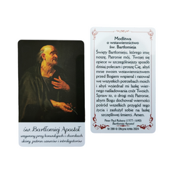 Obrazek plastikowy z modlitwą św. Bartłomiej Apostoł