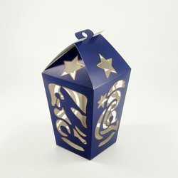 Lampion roratni, karton składany granatowy