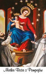 Obrazek plastikowy z modlitwą Matka Boża z Pompejów