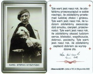 Plastikowy obrazek Kard. Prymas Wyszyński