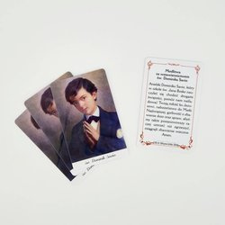 Obrazek plastikowy z modlitwą św. Dominik Savio