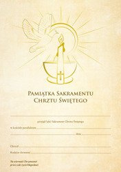Pamiątka sakramentu Chrztu Świętego