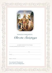 Pamiątka sakramentu Chrztu Świętego