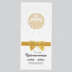 Kartka Pamiątka Bierzmowania - złoty
