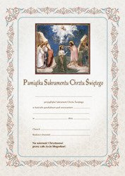 Pamiątka sakramentu Chrztu Świętego