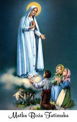 Obrazek plastikowy z modlitwą Matka Boża Fatimska