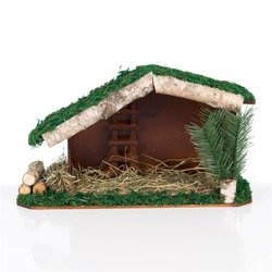 Szopka bożonarodzeniowa - 29 cm - Naturale