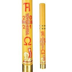 Paschał wosk aplikacja wosk baranek biały krzyż złoty 2,5 kg