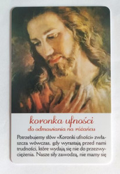 Obrazek plastikowy koronka ufności do odmawiania na różańcu