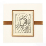 Kartka Ikona Matka Boża Kazańska - ecru