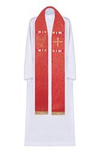 Czerwona stuła haftowana z Duchem Świętym