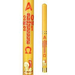 Paschał wosk krzyż czerwony z aplikacją baranek złoty 3,5 kg