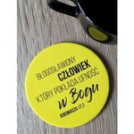 Podstawka korkowa okrągła - Błogosławiony człowiek, który pokłada ufność w Bogu