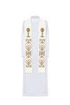 Ecru stuła kapłańska kielich IHS