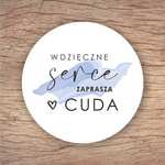 Podkładka korkowa – Wdzięczne serce zaprasza cuda