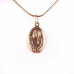 Medalik św. Faustyna / Jezus Miłosierny - srebrny - pozłacany