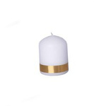 Świeca walec kolędowy - 5 cm - biały