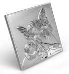 Obrazek z wizerunkiem Aniołka z latarenką, kwadratowy z zagiętymi rantami