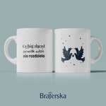 Kubek ceramiczny - Co Bóg złączył człowiek niech nie rozdziela (gołąbki)