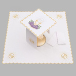 Bielizna kielichowa ołtarzowa bogato haftowana kielich IHS z winogronami