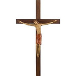 Drewniany brązowy krzyż (100 cm)