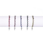 Bransoletka - dziesiątek różańca - krzyż - Metallo