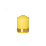 Świeca walec kolędowy - 5 cm - żółty