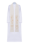 Stuła z tkaniny żakardowej z motywem Eucharystycznym