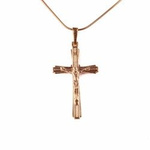 Srebrny krzyżyk - pozłacany