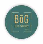 Podstawka korkowa okrągła - Bóg jest wierny