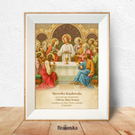 Pamiątka Pierwszej Komunii Świętej w białej ramce z personalizacją