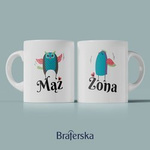 Kubki ceramiczne - Mąż i Żona Sowy