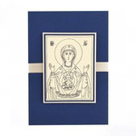 Kartka Ikona Matka Boża Oranta - granatowy