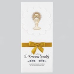 Kartka Pamiątka I Komunii Świętej - złoty