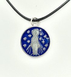 Medalik Matka Boża Niepokalana - granatowy