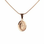 Medalik Matka Boża Niepokalana ozdobny - srebrny - pozłacany