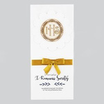 Kartka Pamiątka I Komunii Świętej - złoty