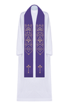 Stuła kapłańska - fioletowa IHS